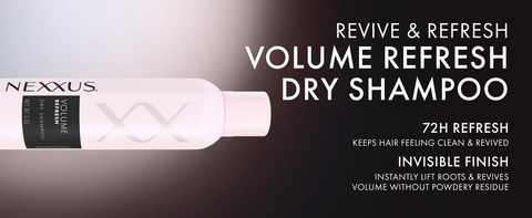 Product bottle with a monochromatic background next to text highlighting its benefits.