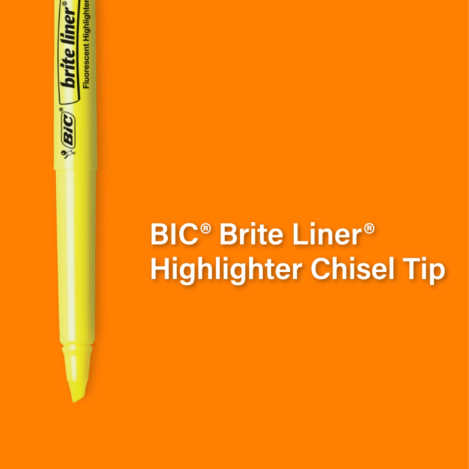 Bic Highlighter Grip Pack de 12 Marcadores Fluorescentes
