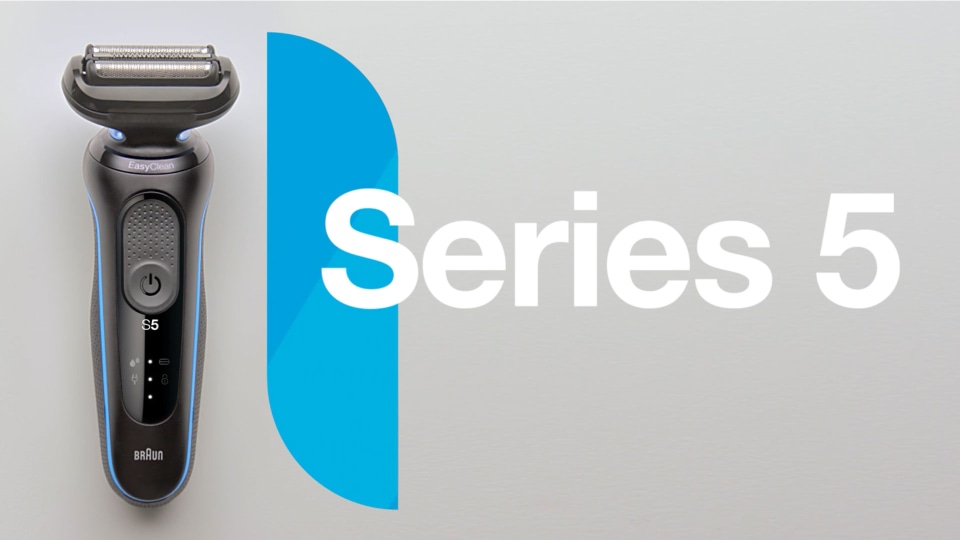 thumbnail video image 2 of Braun Series 5 5018s Rechargeable Wet Dry Men's Electric Shaver with Charging Stand, 2 of 11