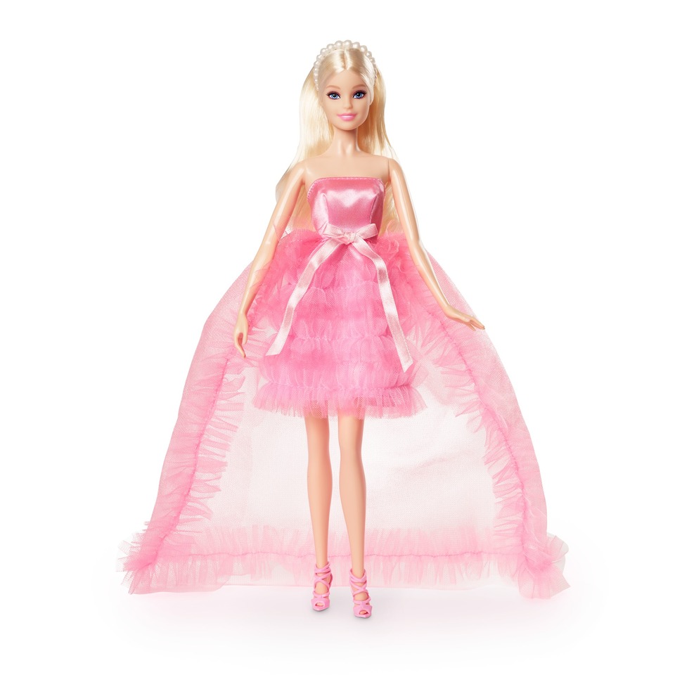 Barbie Doll, Birthday Wishes, Giftable, Blonde in Pink Dress ...