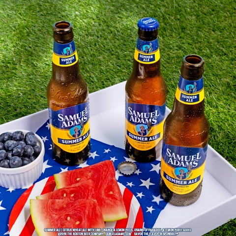 Samuel Adams Porch Rocker Lemon Radler Seasonal Beer Bottles - 6