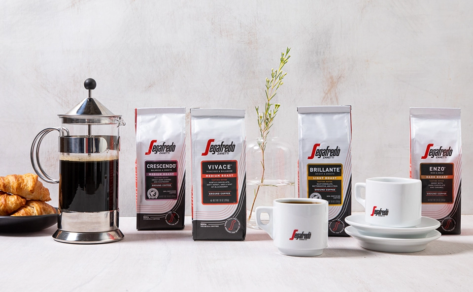 Segafredo 100% Arabica Ground Coffee Enzo Dark Roast 10 oz, Rich