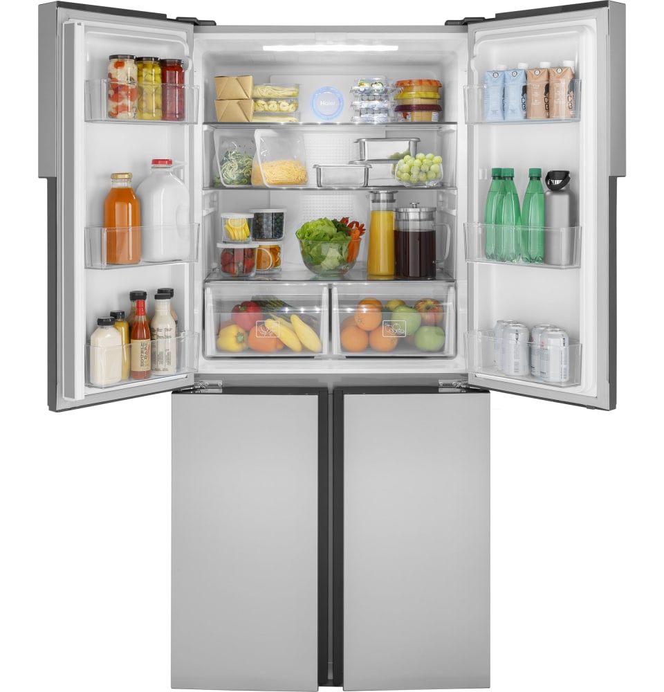 Haier 16.8 cu. ft. Cabinet Depth French Door Refrigerator - Stainless Steel