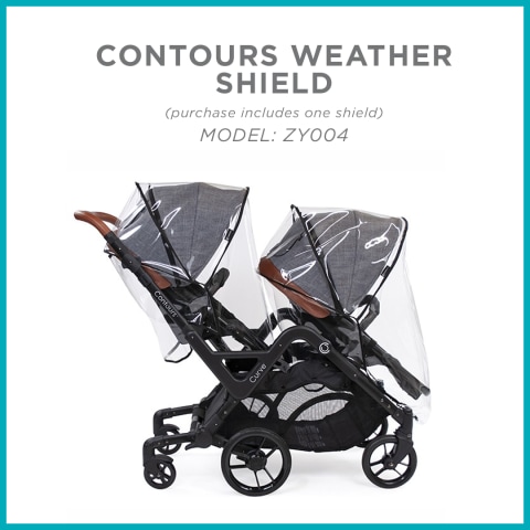 Contours double stroller outlet rain cover