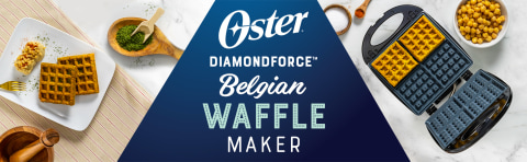 Oster® DiamondForce™ Belgian Waffle Maker with Removable Plates