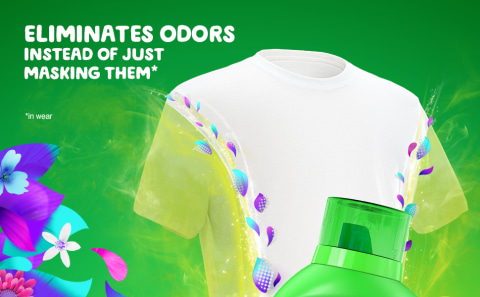 Eliminate odors instead of just make them* *in wear