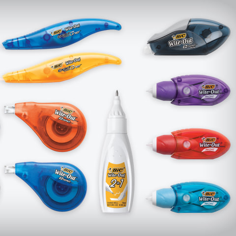 BIC Wite-Out Brand EZ Correct Correction Tape, White, 2-Count