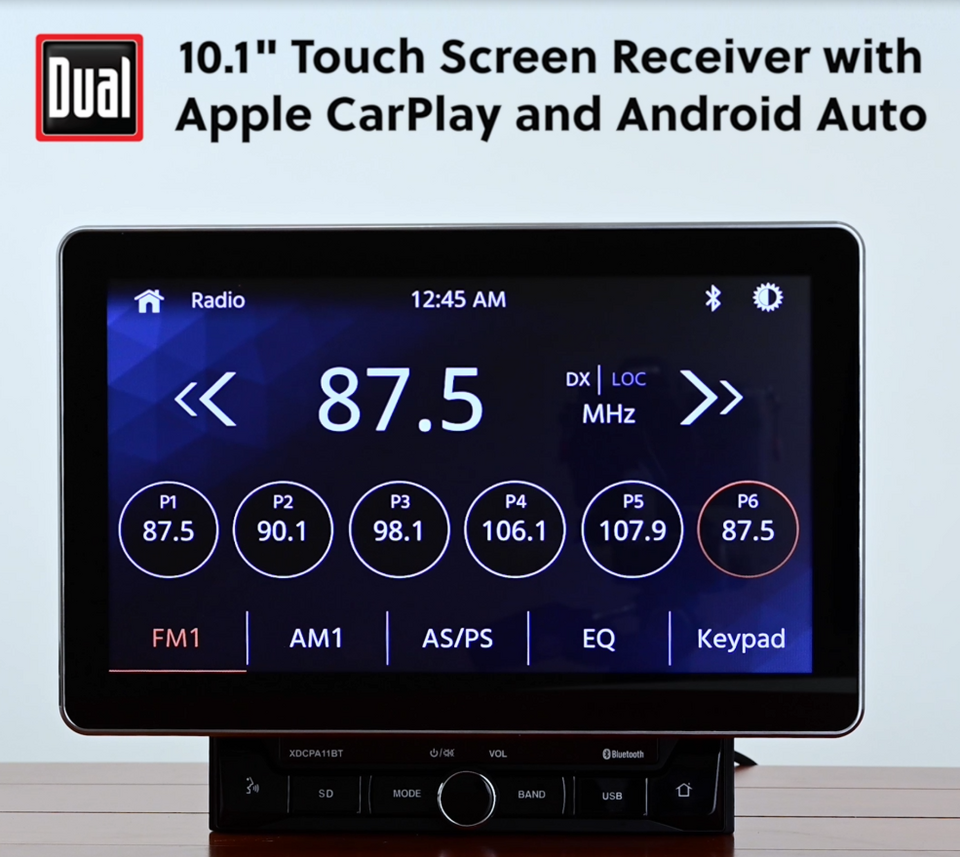 Dual Electronics XDCPA11BT 10.1 Double DIN Car Stereo, Apple CarPlay  Android Auto, New 