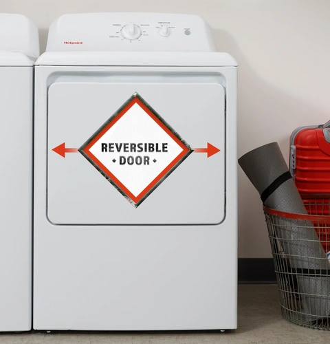 Reversible Dryer Door