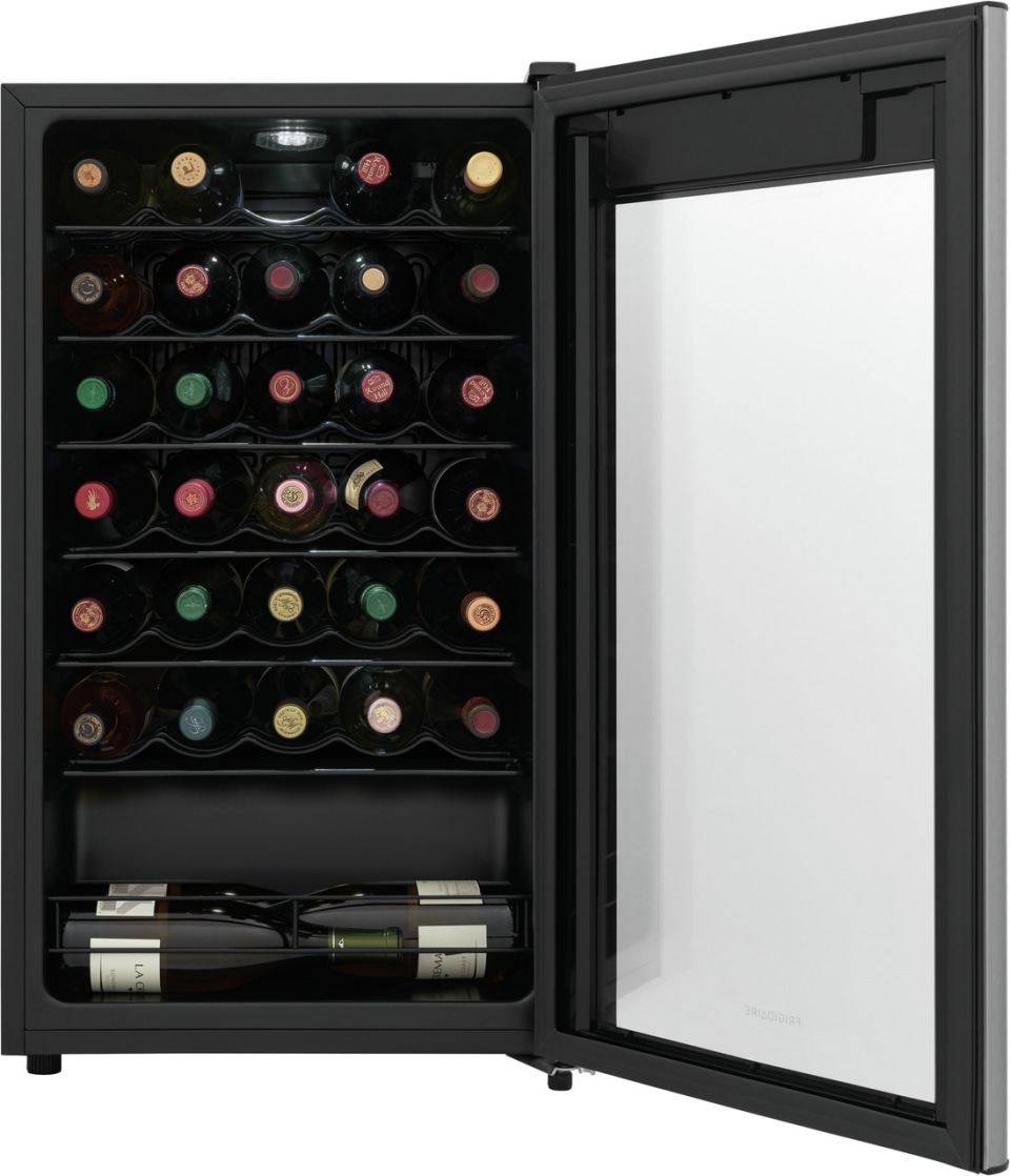 Frigidaire 34 Bottle Capacity Black Freestanding Wine Chiller In The Wine Coolers Department At Lowes Com