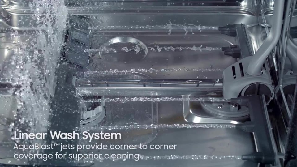 thumbnail video image 6 of Samsung DW80R9950UG 39 dB Black Stainless Steel Top Controlled Dishwasher, 6 of 11