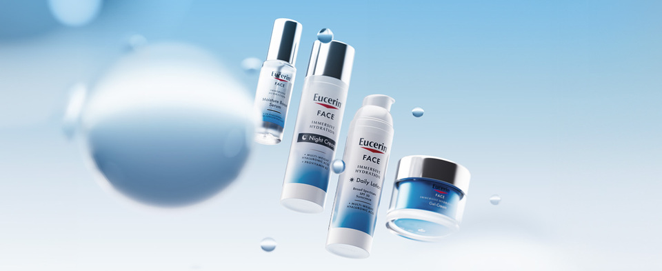 thumbnail video image 3 of Eucerin Immersive Hydration Smoothing Face Serum with Hyaluronic Acid, 1 fl oz, 3 of 15