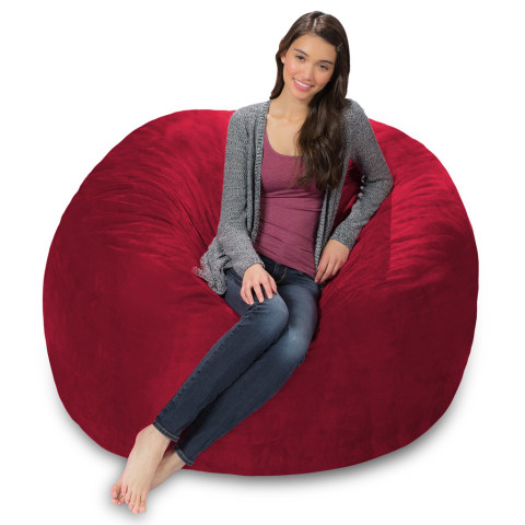  Giant Bean Bag Chair Cover Bean Bag Chairs for Adults Comfy  Fluffy Big Bean Bag Beds (No Filler, Cover Only) Oversized Soft Moon Pods  BeanBag Couch Sofa Sack 6ft Black 