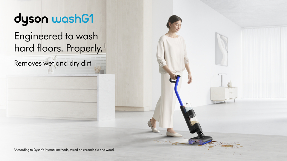 thumbnail video image 2 of Dyson WashG1™ Wet Cleaner | Matte Black/Ultra Blue | New, 2 of 9