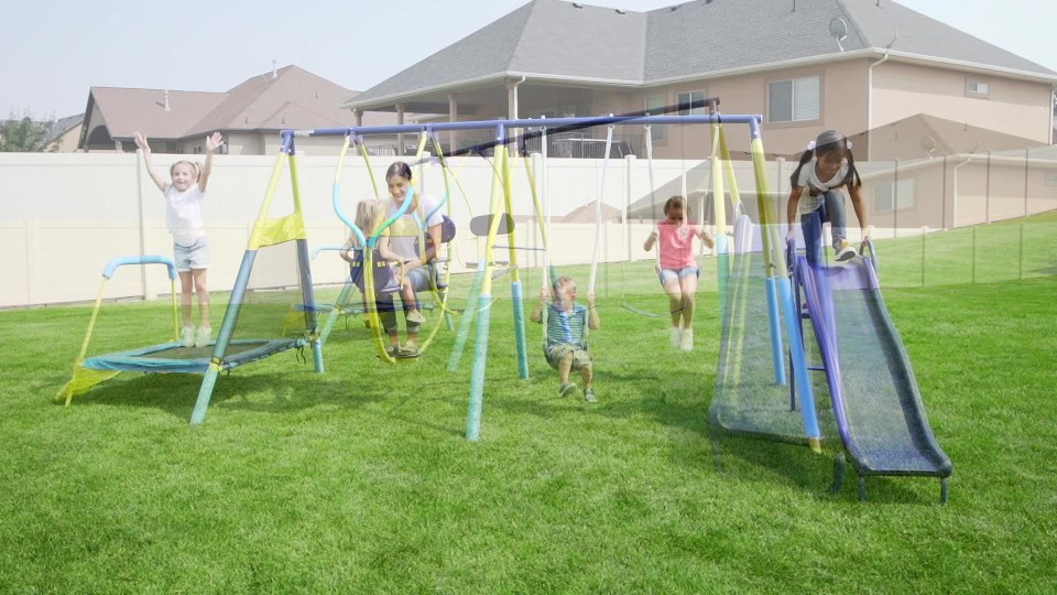 Sportspower Ridgewood Me & My Toddler Metal Swing Set with Mini