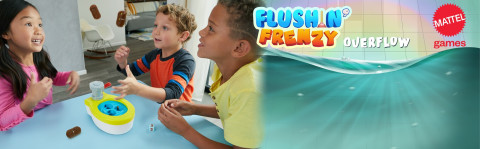 Flushin' Frenzy Overflow Kids Game for Game Night with 3 Pieces of Poop for  5 Year Olds & up 