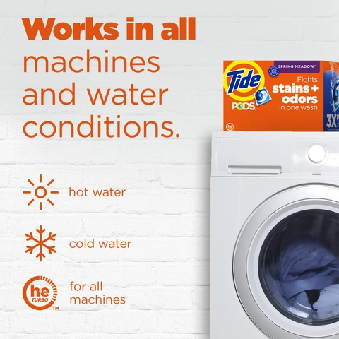 WORKS IN ALL MACHINES AND WATER CONDITIONS. HOT WATER, COLD WATER, FOR ALL MACHINES