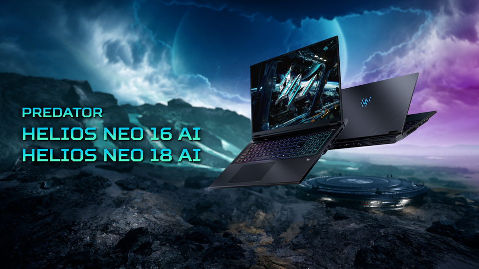 thumbnail video image 2 of Acer Predator Helios Neo 18 AI 18” WQXGA IPS 240Hz Gaming Laptop, Intel Core Ultra 9 processor 275HX, NVIDIA GeForce RTX 5070 Ti with 12GB GDDR7 VRAM, 16GB RAM, 1TB PCIe Gen 4 SSD, Abyssal Black, 2 of 11