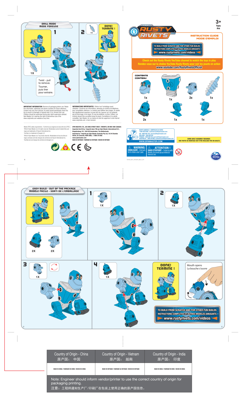 Rusty Rivets - Botarilla Creature Build with Rusty Figure, for Ages 3 ...