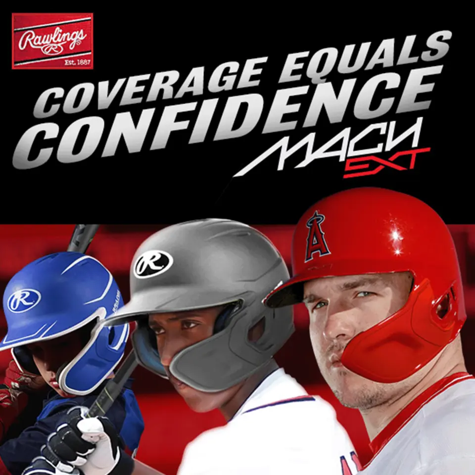 Casque de Frappeur Mach Adjust 2-Tone avec Extension Junior