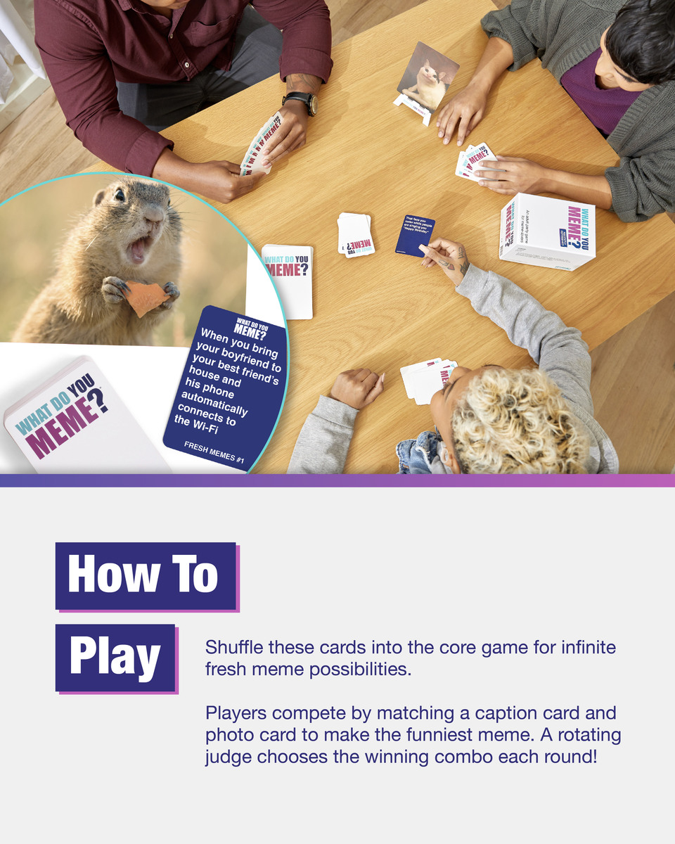  WHAT DO YOU MEME? Family Edition Expansion Pack #1 – Designed  to be Added to The Core Family Party Game : Toys & Games