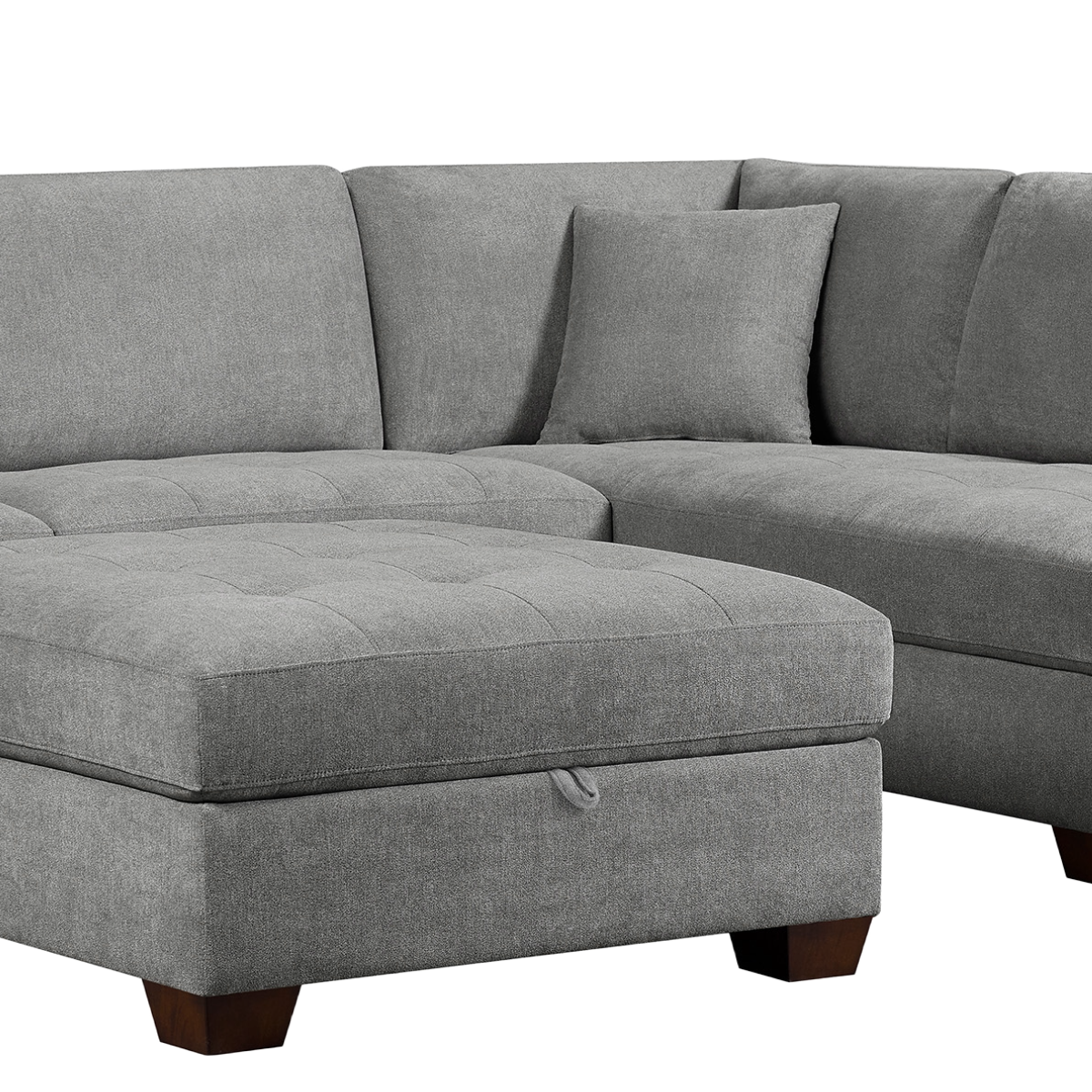 Thomasville Miles Fabric Sectional with Storage Ottoman – OBappliances