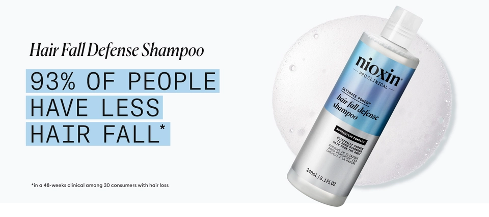 Nioxin Hair Fall Defense Shampoo 93 percent of people  have less hair fall
