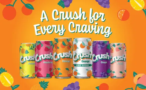 Crush Brand Variety Pack - Caffeine Free Grape Soda Pop, 12