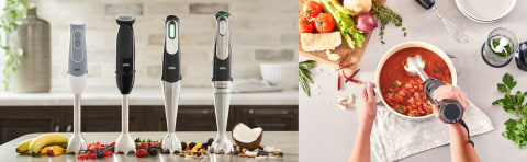 Braun Multi Quick 5 Varo Hand Blender with 21 Speeds, Whisk, and 1.5-Cup  Chopper