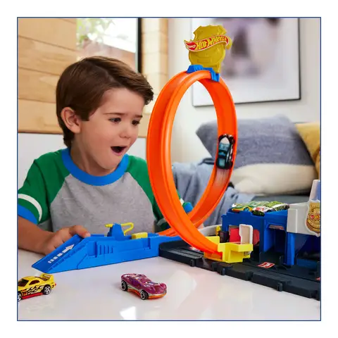 Hot Wheels City Super Loop Police Station Playset The Entertainer