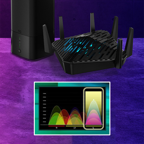 Acer Predator Connect W6 Wi-Fi 6E Gaming Router | Hybrid QoS