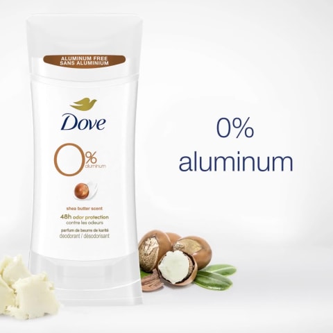 Dove Deo-Stick 0% Aluminium Mit Sheabutter – 75 Ml, Hautfreundlich, Nicht Reizend, Bis Zu 48 Stunden Geruchsschutz
