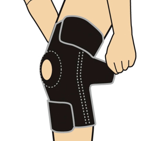 US ACE 200290 Adjustable Knee Support with Stabilizers 