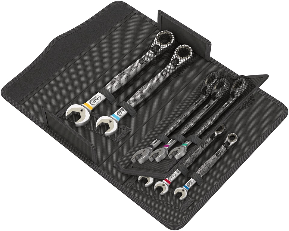 Wera - Combination Wrench Set: 8 Pc, 1/2″ 11/16″ 3/4″ 3/8″ 5/16″ 5/8″ 7/16″  & 9/16″ Wrench, Inch - 55776900 - MSC Industrial Supply