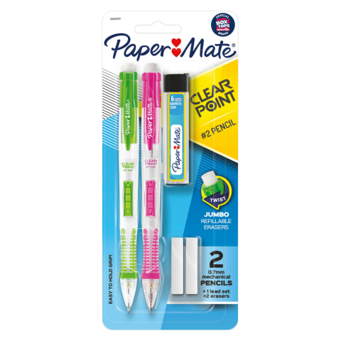 Paper Mate Clear Point Mechanical Pencils, 0.7mm, #2, Fashion