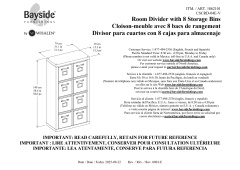 View Assembly Instructions - Room Divider (EN / FR / SP) PDF