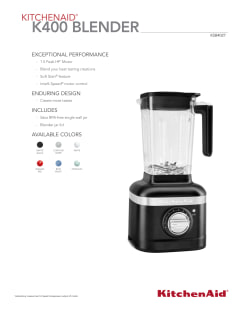  KitchenAid Licuadora de velocidad variable K400 con