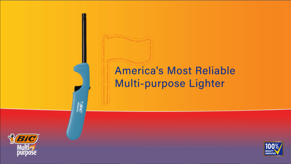 BIC MultiPurpose Lighter, Flex Wand Edition, 1 Count (colors may vary