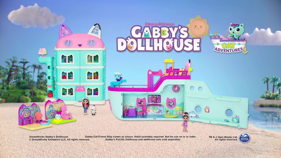  Gabby's Dollhouse, Dance Party Theme Figure Set with a Gabby  Doll, 6 Cat Toy Figures and Accessory Kids Toys for Ages 3 and up! : Toys &  Games