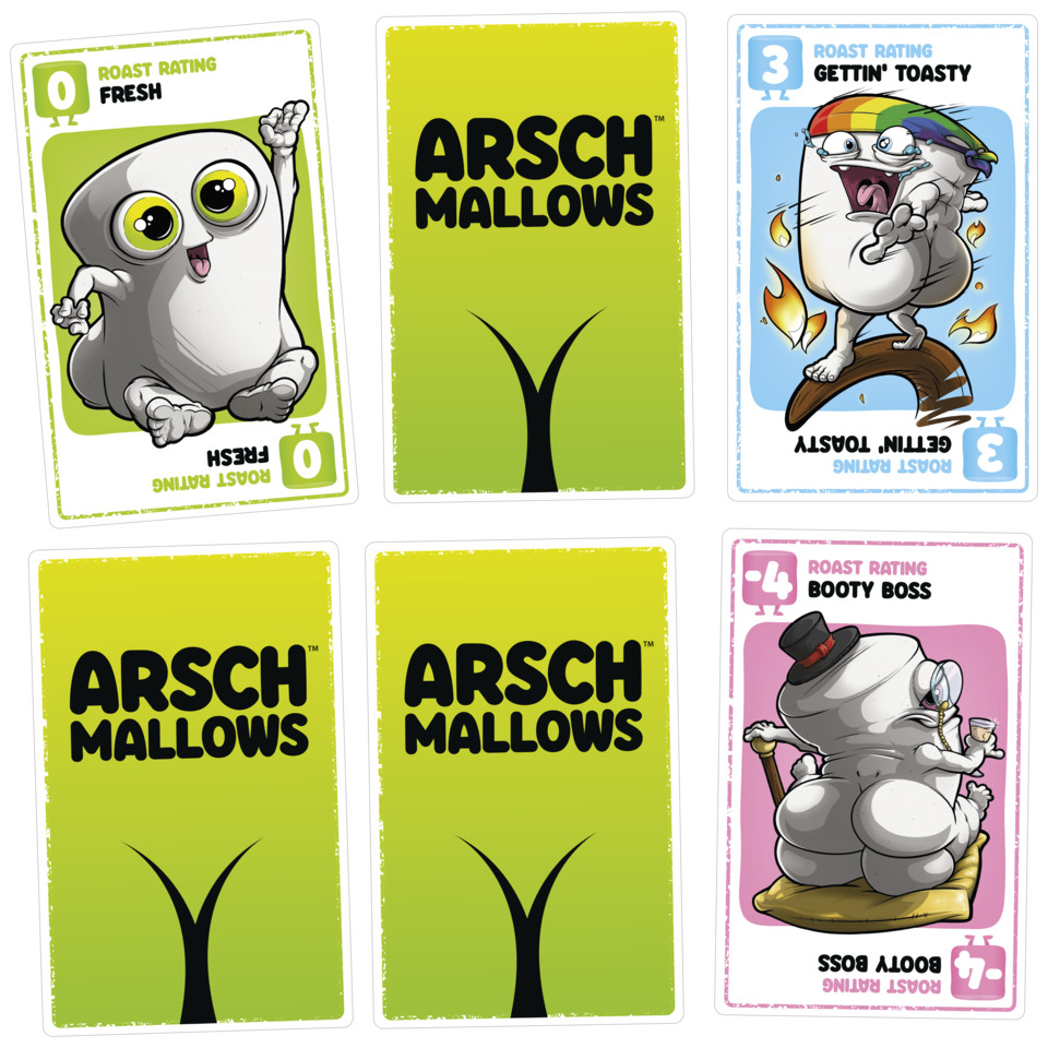 Arschmallows Card Game, Marshmallow Butt Game, Family Party Games