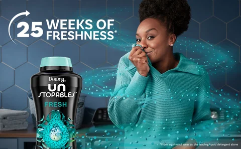 Downy Unstopables In-Wash Scent Booster Beads, Fresh 34 oz
