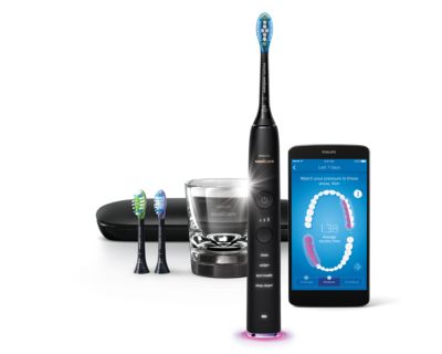 Philips Sonicare Diamondclean Rechargeable Toothbrush For Complete Oral Care – 9300 Series, Black, HX9903/11 - Walmart.com