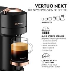 Best Buy: Nespresso Vertuo Next Premium Coffee and Espresso Maker by  De'Longhi with Aeroccino Milk Frother Black Rose Gold ENV120BAE