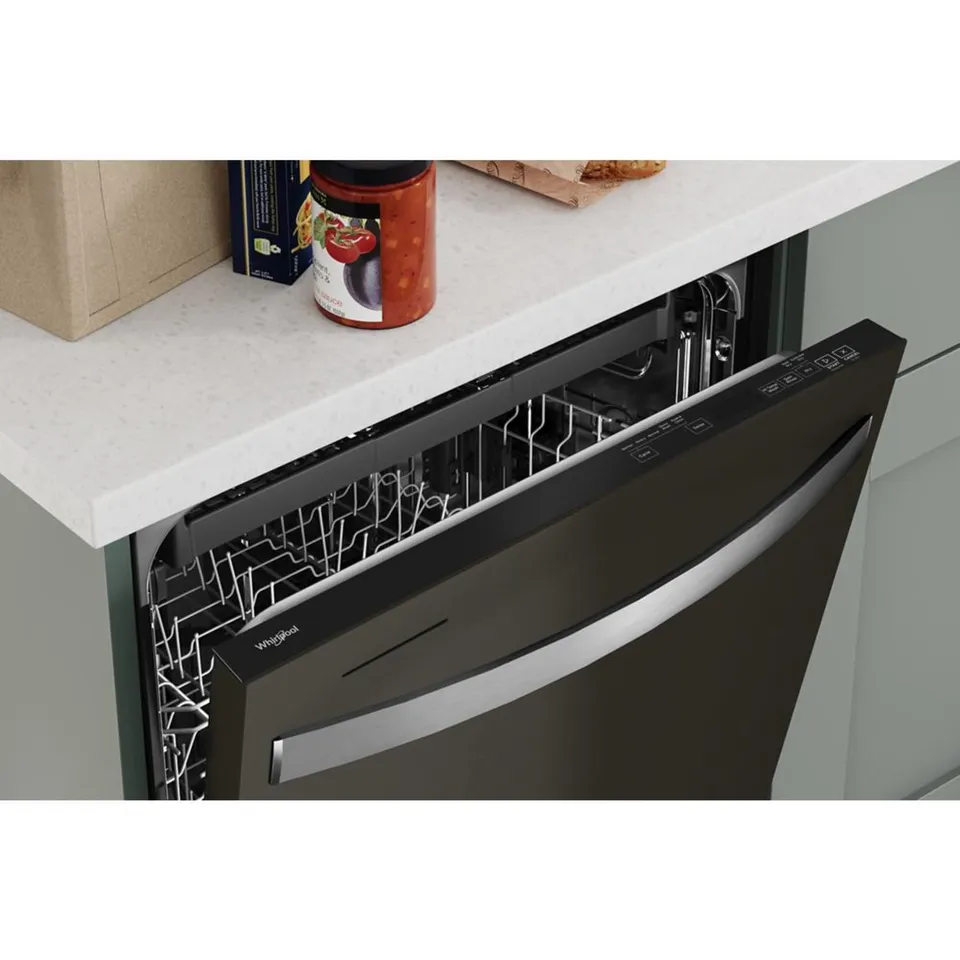 Whirlpool black stainless steel dishwasher online