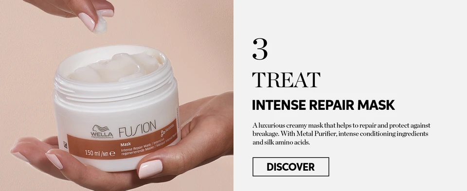 Treat with Intense repair mask with metal purifier and deep conditioning ingredients