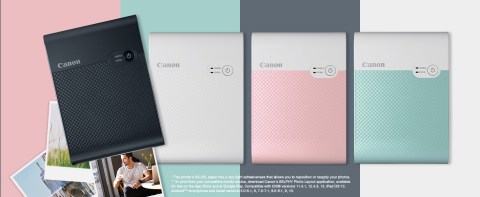 Canon SELPHY QX10 Portable Square Photo Printer for iPhone or Android, Pink  (Renewed)