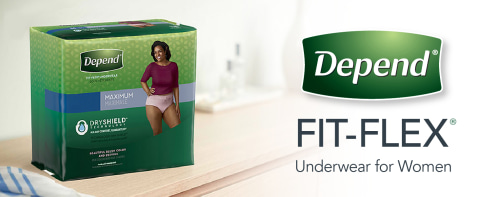 Depend FIT-FLEX Incontinence Underwear for Women, Maximum Absorbency, L, 38  Ct 