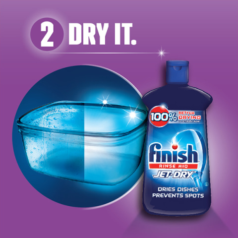 Finish Jet-Dry Rinse Aid, 23oz, Dishwasher Rinse Agent and Drying