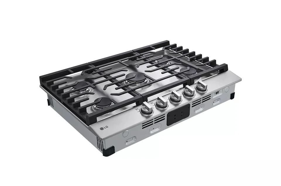 LG 30 inch Stainless 5 Burner Gas Cooktop - Thumbnail 3