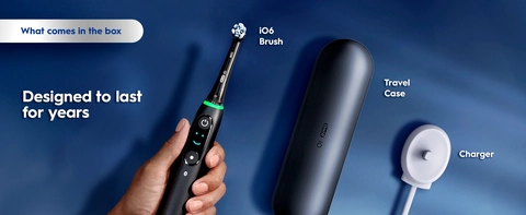 Oral-B iO Series 6 Electric Toothbrush with (1) Brush Head, Gray Opal